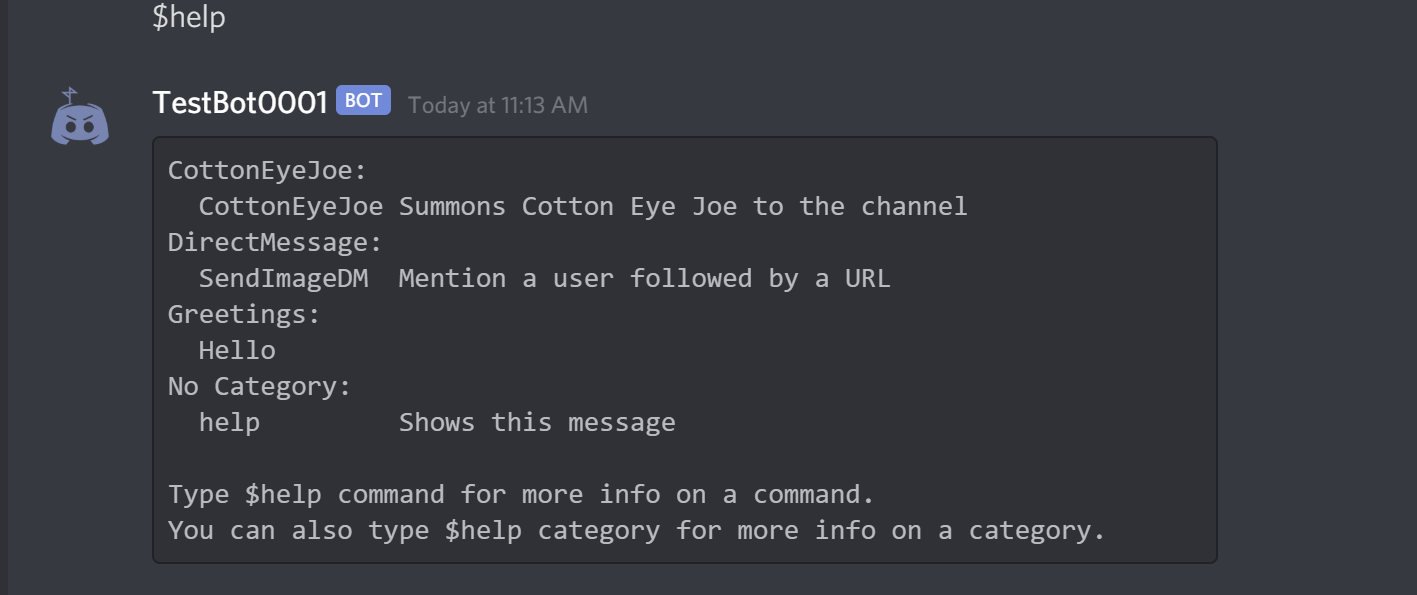 Discord Bot Help