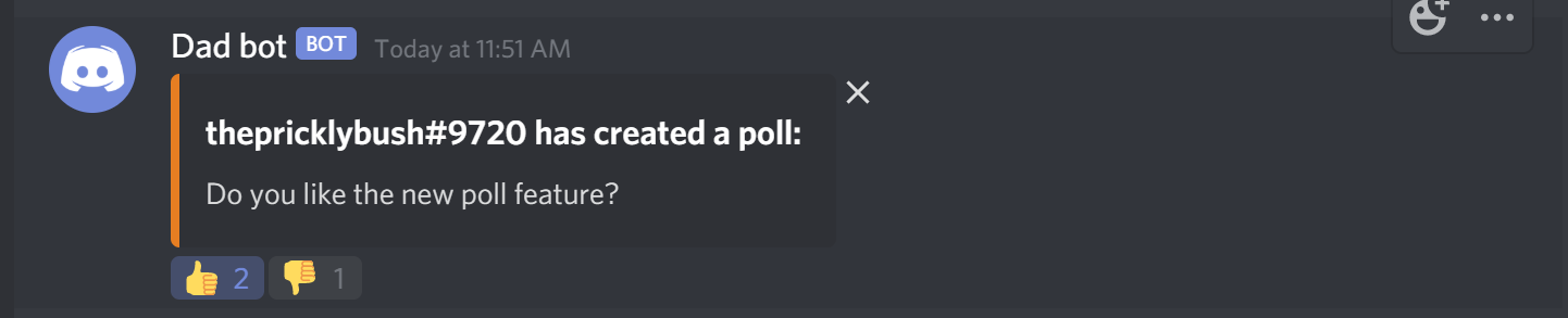 Discord Bot Polls